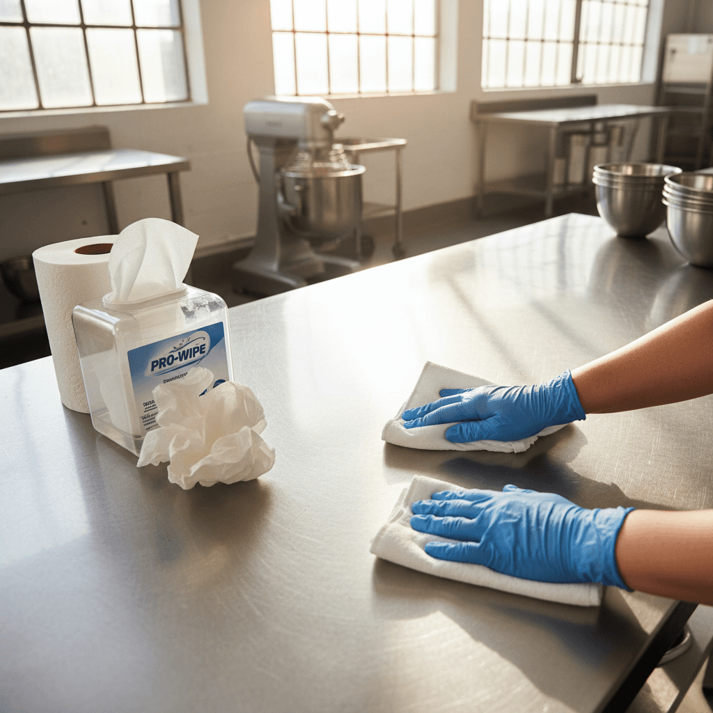 Commercial disposable products in use
