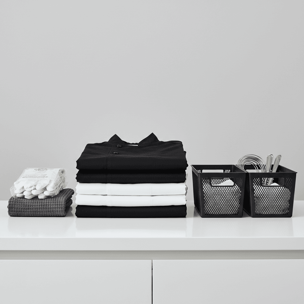 Professional aprons and back-of-house operational supplies