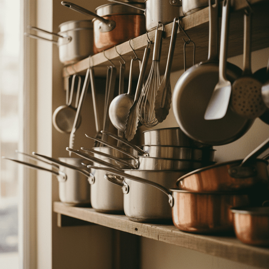 Professional-grade cookware and utensils